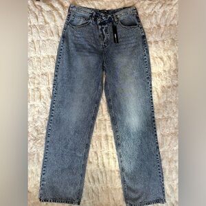 Fashion Nova Tall Crossover Straight Leg Jeans